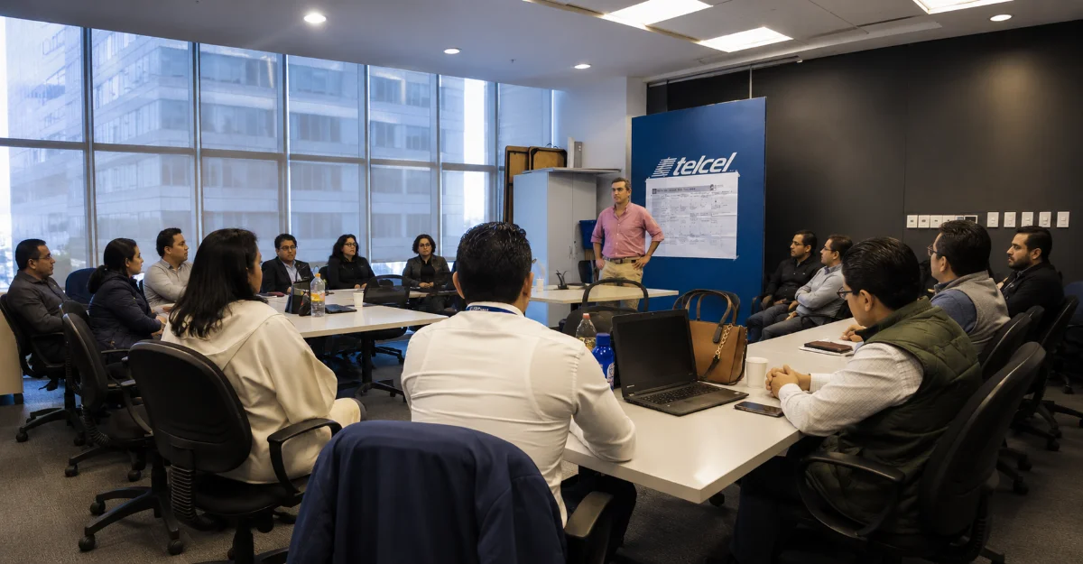 Personas de un equipo directivo deliberando sobre su estrategia